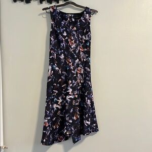 Donna Karan Pink Asymmetrical Fit and Flare Dress